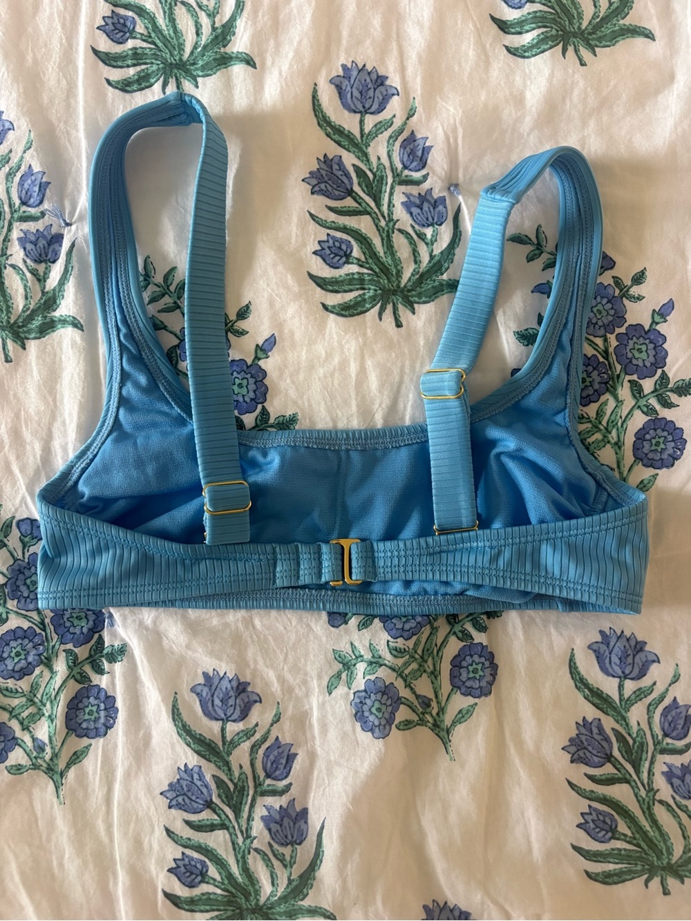 Target Blue Ribbed Bikini Top - Picture 2 of 2